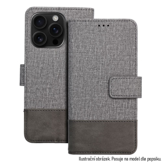 Knížkové flip pouzdro - Samsung Galaxy A25 5G - COOLCASE GOMMA BOOK - šedé