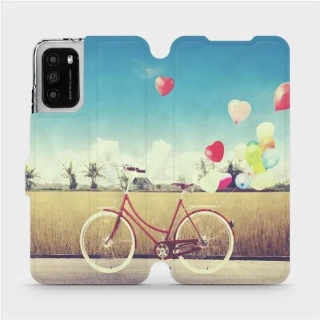 Knížkové flip pouzdro Mobiwear - Xiaomi Redmi 9T / Poco M3 - M133P Bicykl a balónky - VÝPRODEJ
