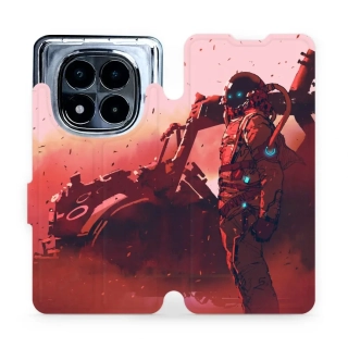 Flipové pouzdro Mobiwear - Xiaomi Redmi Note 14 Pro 5G - MA09S Průzkumník s červeným vozítkem