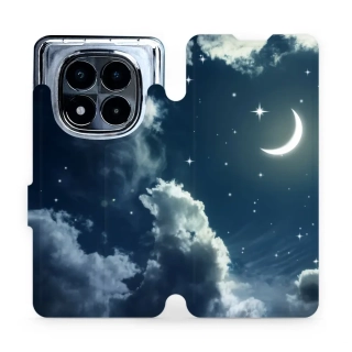 Flipové pouzdro Mobiwear - Xiaomi Redmi Note 14 Pro 5G - V145P Noční obloha s měsícem