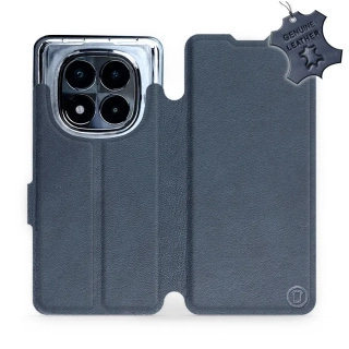 Kožené flip pouzdro Mobiwear - Xiaomi Redmi Note 14 Pro 5G - Modré - VÝPRODEJ