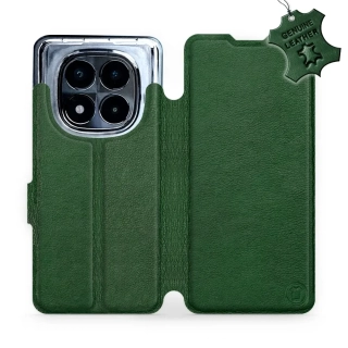 Kožené flip pouzdro Mobiwear - Xiaomi Redmi Note 14 Pro 5G - Zelené