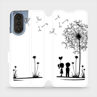 Knížkové flip pouzdro Mobiwear - Huawei Nova Y70 - MH16P Dvojice s pampeliškou - VÝPRODEJ