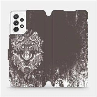 Knížkové flip pouzdro Mobiwear - Samsung Galaxy A72 - V064P Vlk - VÝPRODEJ 