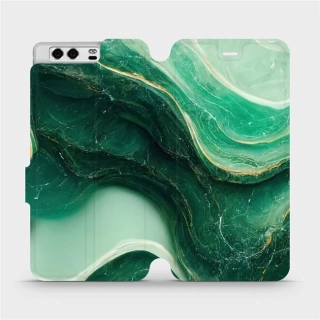 Knížkové flip pouzdro Mobiwear - Huawei P10 - VP38S Zelený mramor - VÝPRODEJ