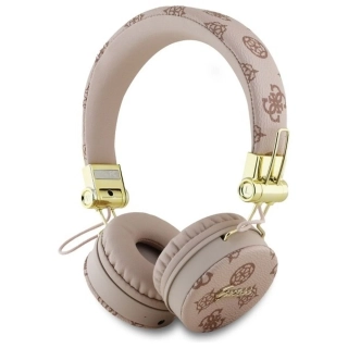 GUESS bezdrátová bluetooth sluchátka ENC GUBH70EPOSMW (PU 4G Peony Script Round Shape) hnědá 
