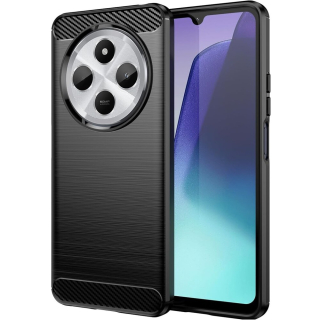 Silikonové pouzdro Coolcase CARBON na mobil Xiaomi Redmi 14C / Poco C75 Černé