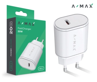 A-MAX PD 20W USB-C Aligator  – rychlá síťová nabíječka, bílá (bez kabelu)