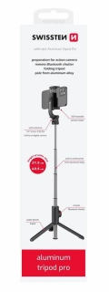 Swissten BLUETOOTH SELFIE STICK ALUMINUM TRIPOD PRO