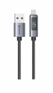 Swissten LCD kabel USB-A / Lightning 1 m – 30 W