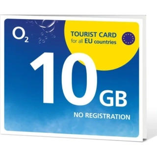 O2 SIM Tourist Card – 10 GB dat + kredit 50 Kč