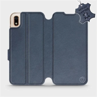 Kožené flip pouzdro Mobiwear - Huawei Y5 2019 / Honor 8S - Modré