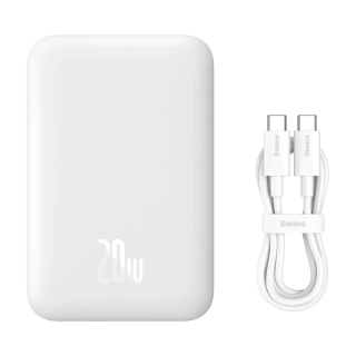 Baseus Magnetic Mini 6000mAh Powerbanka 20W – bílá