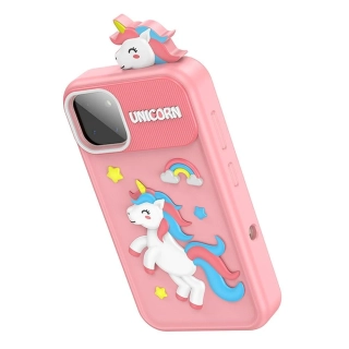 Dětský herní telefon HOCO Y103 – 2,8", růžový jednorožec, hry