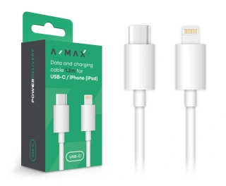 A-MAX USB-C/Lightning kabel 1,2m 3A – bílý