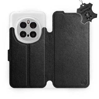 Kožené flip pouzdro Mobiwear - Honor Magic7 Pro 5G - Černé