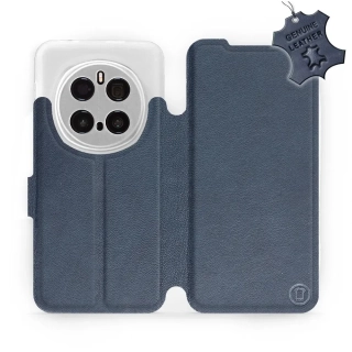 Kožené flip pouzdro Mobiwear - Honor Magic7 Pro 5G - Modré