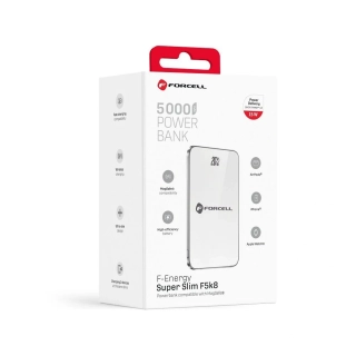 Powerbanka Forcell F-Energy F5K8 MagSafe 5 000 mAh - bílá