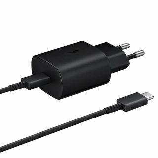 Originální rychlá nabíječka Samsung EP-TA800EBE 25W + USB-C kabel 1m, černá