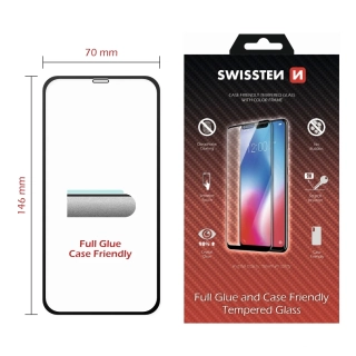 Swissten ochranné sklo iPhone 11 - černé 8595217466944