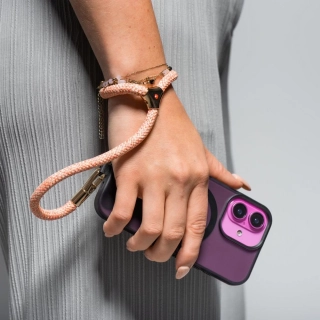 Šňůrka k mobilu na ruku Forcell R10X40 růžovo-bílá