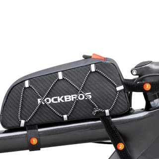 Rámová brašna Rockbros 039BK 1 l s pružným úchytem – černá