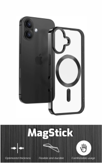 Pouzdro Swissten Clear Jelly MagStick Metallic iPhone 17 Pro – černé