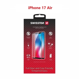 Sklo Swissten Full Glue iPhone Air – černé