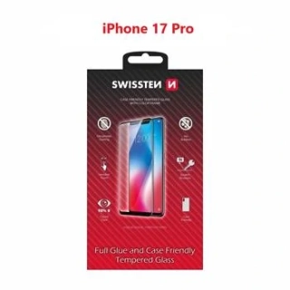 Sklo Swissten Full Glue iPhone 17 Pro – černé