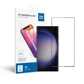 Tvrzené sklo Blue Star 5D Full Glue pro Samsung Galaxy S23 Ultra - černé 5903396190384