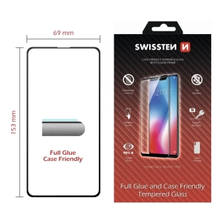 Swissten ochranné sklo CASE FRIENDLY pro Samsung S20 FE – černé 8595217474307