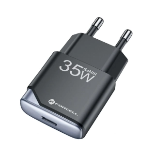 Rychlý nabíjecí adaptér Forcell F-Energy Ultra Slim GaN III 35 W - černý