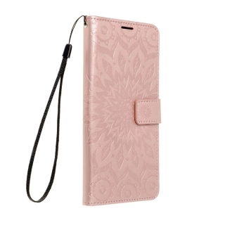 Flipové MEZZO Book pouzdro iPhone 12 Mini - mandala rose gold