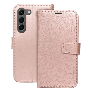MEZZO Book flip pouzdro Samsung S23 - mandala rose gold