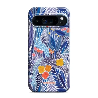 Odolný obal Mobiwear Elite Pro - Google Pixel 9 Pro XL - EP03E Modrá květena