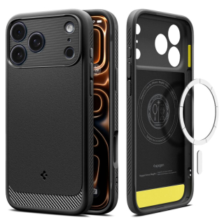 Odolný Spigen Rugged Armor Mag kryt MagSafe Apple iPhone 17 Pro černý
