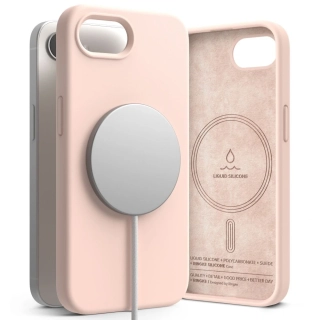 Kryt na mobil iPhone 16e Ringke Silicone MagSafe růžový