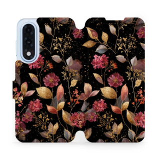 Flipové pouzdro Mobiwear - OnePlus Nord 5 - V171S Zlatavé lístky a květy