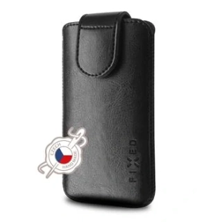 Flip pouzdro na mobil FIXED Sarif 3XL PU kůže černé