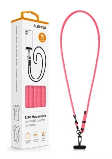 Šňůrka Crossbody Aligator Echt Machršňůra UNI neonově růžová