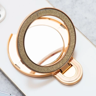 Stojan na telefon CIRCLE MIRROR nalepovací zlatý