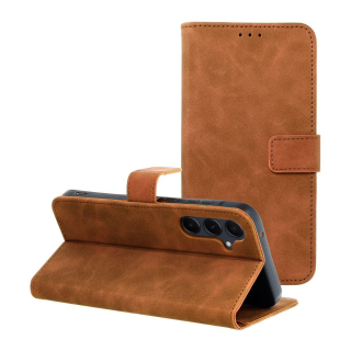 Flip pouzdro na mobil Samsung Galaxy A57 5G - TENDER Book hnědé