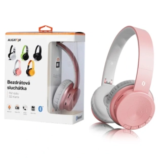 Bluetooth sluchátka ALIGATOR AH02 rosegold
