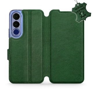 Kožené flip pouzdro na mobil Vivo V70 FE - Mobiwear - zelené 