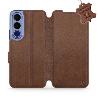 Kožené flip pouzdro na mobil Vivo V70 FE - Mobiwear - hnědé