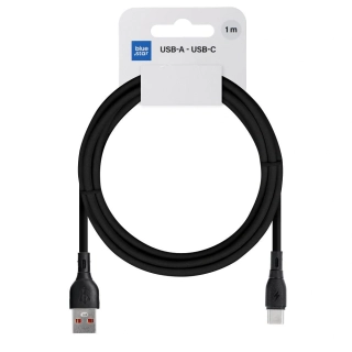 Datový kabel USB-A na USB-C Blue Star 3A 1m černý