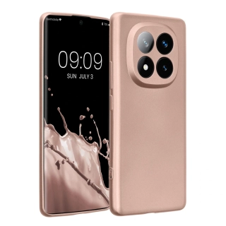 Kryt Xiaomi Redmi Note 14 Pro+ 5G metalický TPU metalická růžovo-zlatá kwmobile
