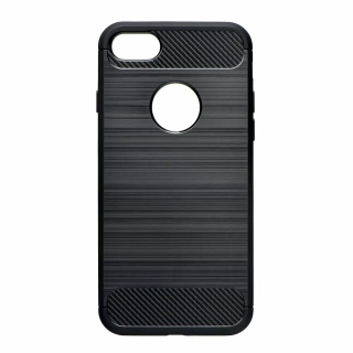 Silikonové pouzdro Coolcase Carbon na mobil Apple iPhone SE, 5 a 5S Černé
