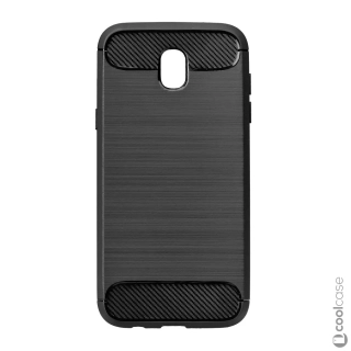 Silikonové pouzdro Coolcase Carbon na mobil Samsung Galaxy J3 (2017) Černé