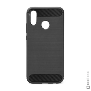 Silikonové pouzdro Coolcase Carbon pro mobilní telefon Huawei P20 Lite Černé